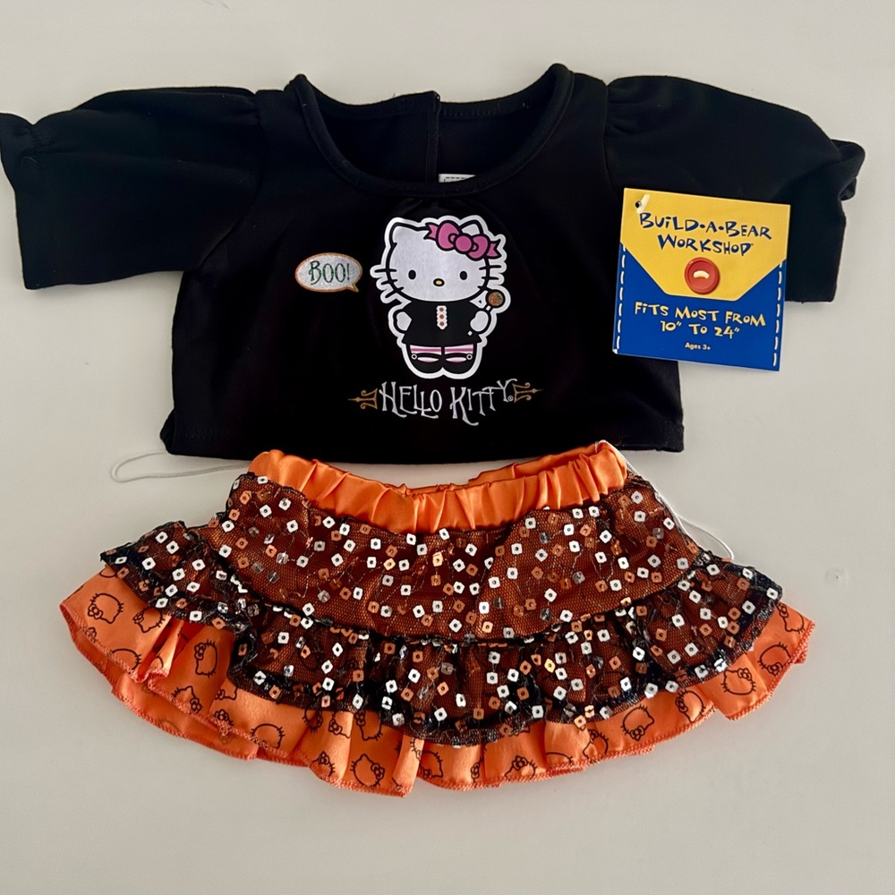 Build a Bear hello kitty Halloween boo outfit